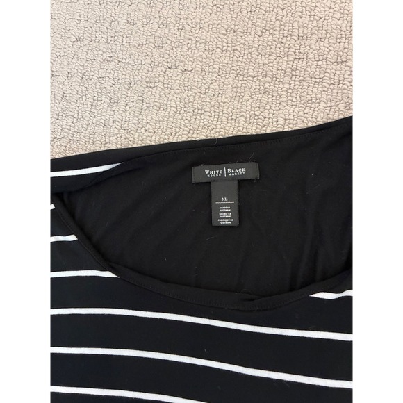 White House Black Market XL Striped Dolman‎ Top Tunic Blouse - Picture 3 of 5